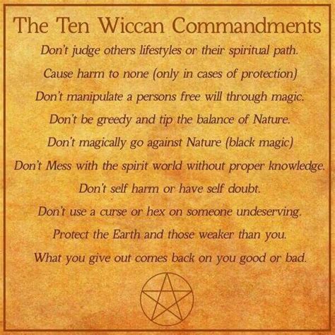 Wiccan values incorporate
